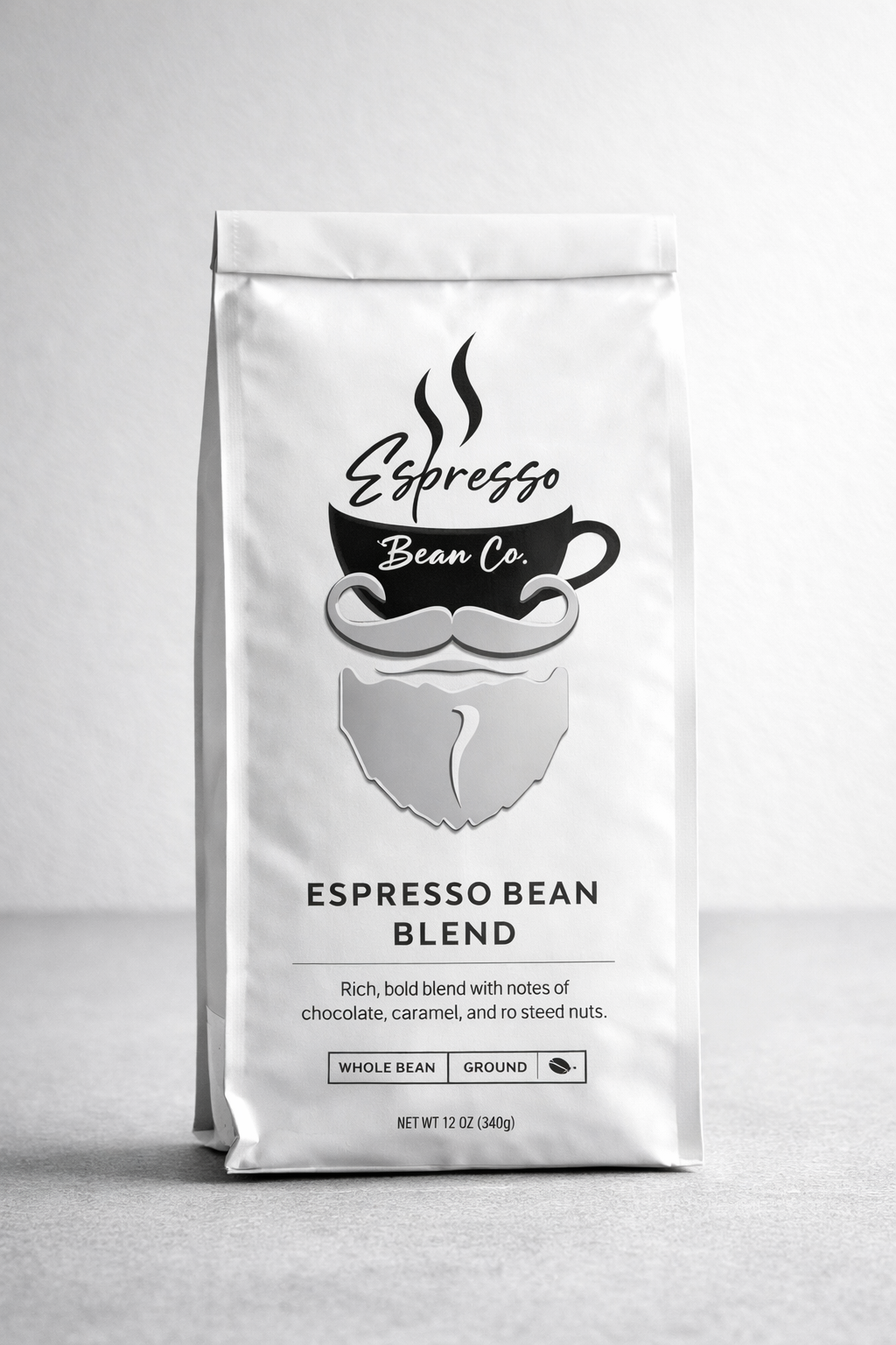 Espresso Bean Blend coffee bag by Espresso Bean Co, 12oz specialty coffee